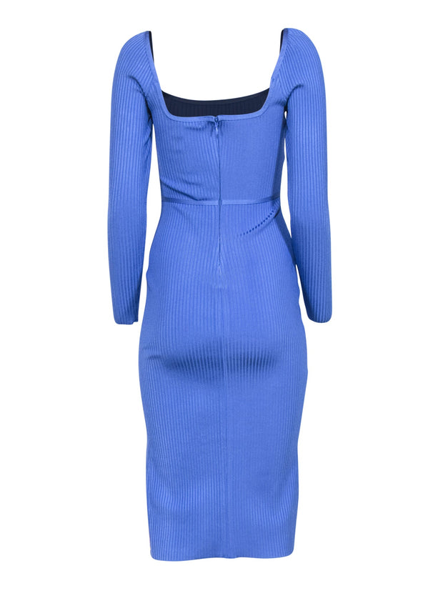 Current Boutique-House of CB - Blue Bandage Thigh Slit Midi Dress Sz S