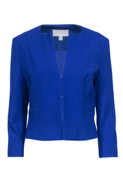Current Boutique-Hugo Boss - Cobalt Blue Collarless Jacket Sz 8