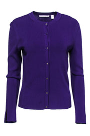 Current Boutique-Hugo Boss - Royal Purple Button-Up Cardigan Sz L