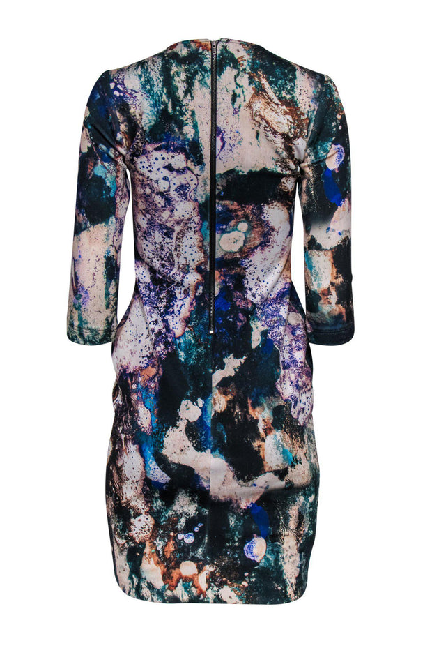 Current Boutique-Hunter Bell - Multicolored Splatter Print Sheath Dress Sz S