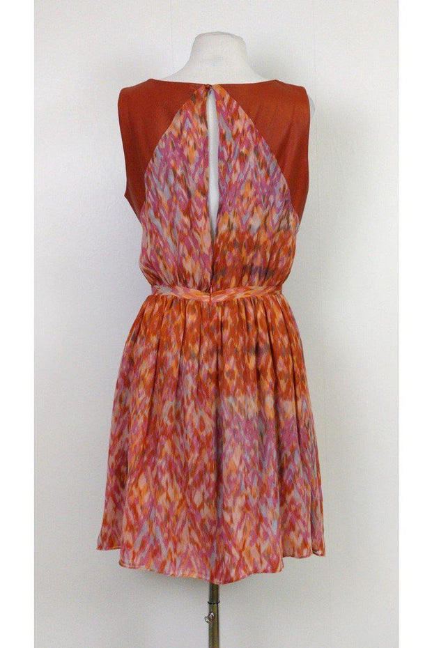 Current Boutique-Hunter Dixon - Printed Orange Dress Sz M