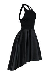Current Boutique-Hutch - Black Open Back Sleeveless High-Low Evening Dress Sz 8