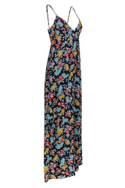 Current Boutique-Hutch - Navy & Multicolored Floral Print Sleeveless Maxi Dress Sz 4
