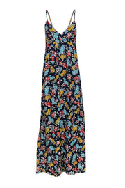 Current Boutique-Hutch - Navy & Multicolored Floral Print Sleeveless Maxi Dress Sz 4
