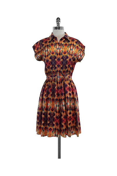 Current Boutique-ICB - Multicolor Print Silk Dress Sz 0