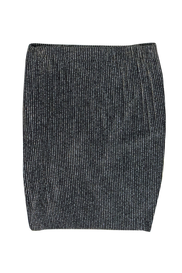 Current Boutique-IRO - Black & Gold Glitter Striped Skirt Sz M