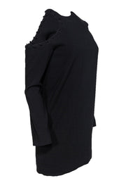 Current Boutique-IRO - Black Shift Dress w/ Single Cold Shoulder Sz 4