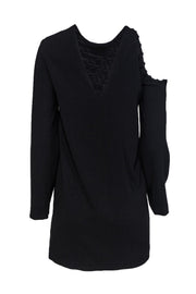 Current Boutique-IRO - Black Shift Dress w/ Single Cold Shoulder Sz 4