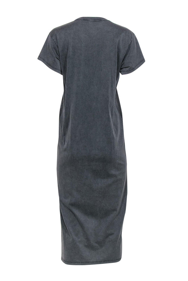 Current Boutique-IRO - Grey Short Sleeve "Elisha" T-Shirt Dress w/ Slit Sz S
