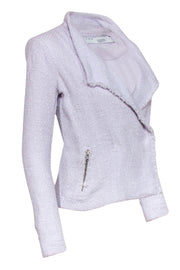 Current Boutique-IRO - Lilac Tweed Moto-Style Cotton Jacket Sz 4