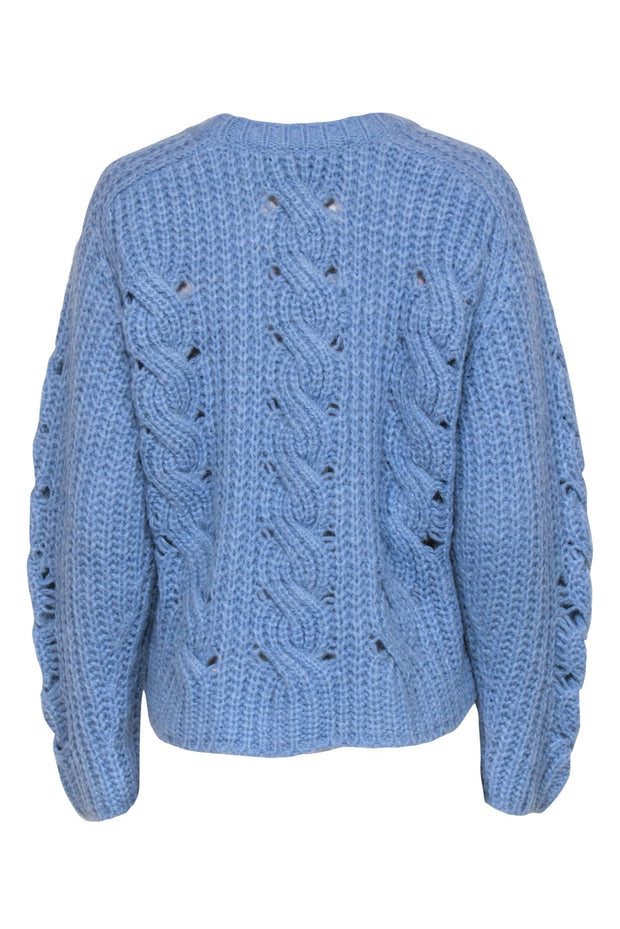 Current Boutique-IRO - Sky Blue Chunky Knit Sweater Sz L