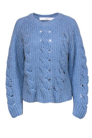 Current Boutique-IRO - Sky Blue Chunky Knit Sweater Sz L