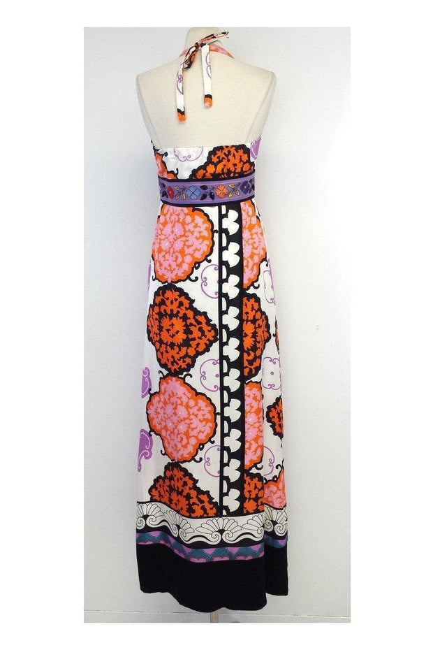 Current Boutique-ITW by Claude Brown - Multicolor Floral Print Silk Maxi Dress Sz 4