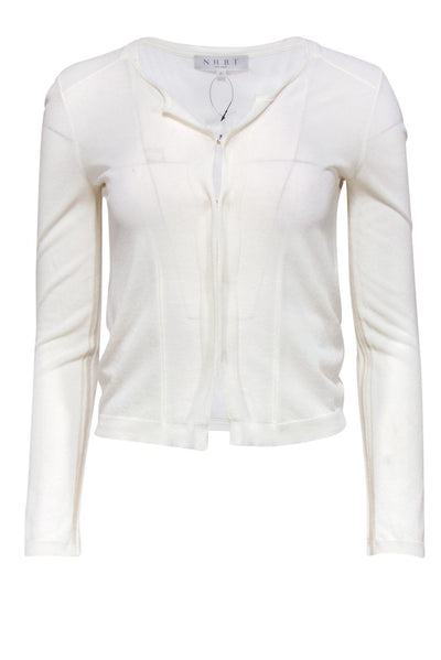Current Boutique-Inhabit - Ivory Button-Up Cardigan Sz P