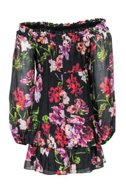Current Boutique-Intermix - Dark Floral Off-the-Shoulder Dress Sz M