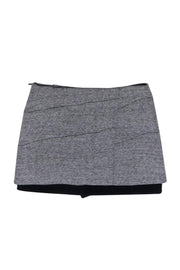 Current Boutique-Intermix - Grey Envelope-Style Zip-Up Miniskirt Sz M