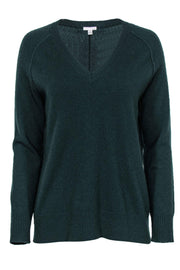Current Boutique-Intermix - Hunter Green V-Neck Cashmere Sweater Sz S