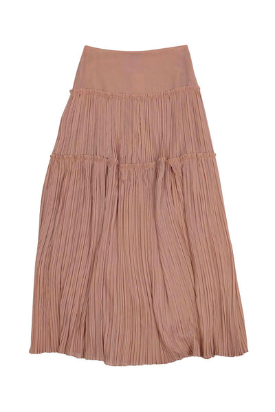 Current Boutique-Intermix - Pink Pleated Maxi Skirt Sz L