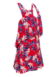 Current Boutique-Intermix - Red Floral Layered Silk Dress Sz P