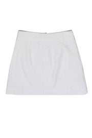 Current Boutique-Intermix - White Denim Button-Fly Miniskirt Sz 2
