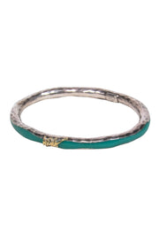 Current Boutique-Ippolita - Sterling Silver & Teal Textured Bangle