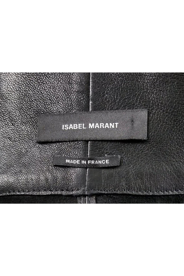 Current Boutique-Isabel Marant - Black Leather Wrap Skirt Sz 6