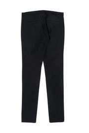 Current Boutique-Isabel Marant - Black Tapered Trousers w/ Navy Front Panel Sz 10