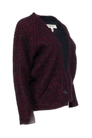 Current Boutique-Isabel Marant Etoile - Black & Red Wool Blend Cardigan Sz L
