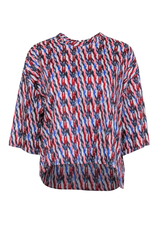 Current Boutique-Isabel Marant Etoile - Multicolored Tribal Printed Cotton Cropped Tee Sz 4
