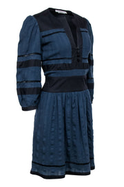 Current Boutique-Isabel Marant Etoile - Navy Blue Quarter Sleeve Dress Sz 8
