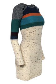 Current Boutique-Isabel Marant Etoile - Speckled & Multicolored Striped Knit Wool Sweater Dress Sz 2