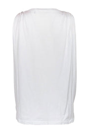 Current Boutique-Isabel Marant - White Cotton Tank w/ Shoulder Ties Sz 12