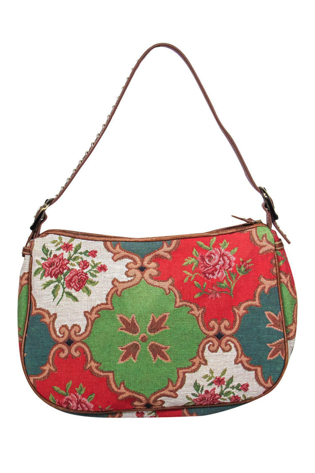 Current Boutique-Isabella Fiore - Quilted Floral Shoulder Bag w/ Beading