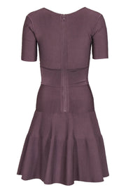 Current Boutique-Issa London - Dark Taupe A-Line Plunge Bandage Dress Sz S