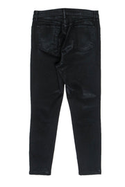Current Boutique-J Brand - Black Skinny Lace-Up "Vendetta" Coated Jeans Sz 32