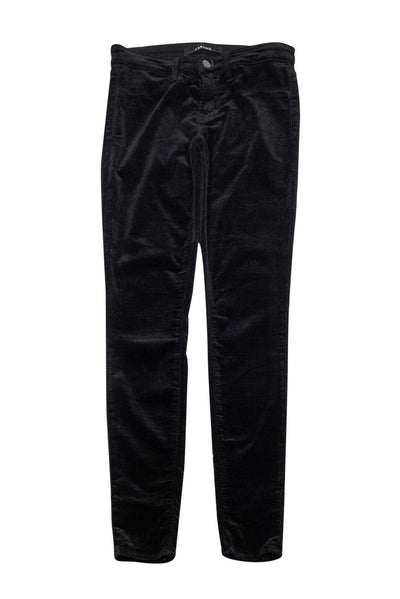 Current Boutique-J Brand - Black Velvet Super Skinny Pants Sz 4