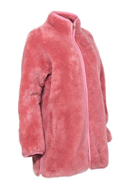 Current Boutique-J. Crew - Pink Faux Fur Coat Sz S