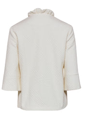 Current Boutique-J. McLaughlin - Ivory Textured Button-Up Jacket Sz S