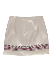 Current Boutique-J.Crew - Beige Embroidered Skirt Sz 2