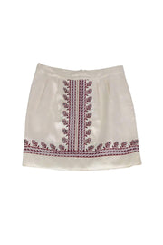 Current Boutique-J.Crew - Beige Embroidered Skirt Sz 2