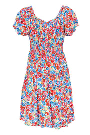 Current Boutique-J.Crew - Bright Vegetable Garden Printed Smocked Waist Dress Sz 6