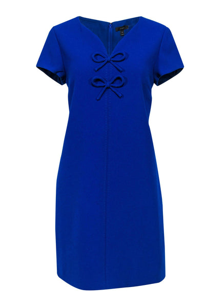 Current Boutique-J.Crew - Cobalt Blue Shift Dress w/ Bows Sz 10