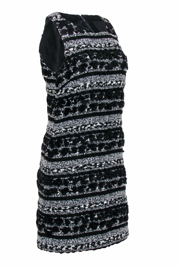 Current Boutique-J.Crew Collection - Black & White Sleeveless Textured Tweed Dress Sz 10