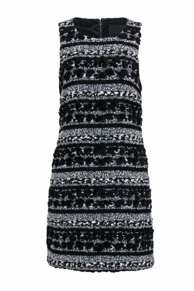Current Boutique-J.Crew Collection - Black & White Sleeveless Textured Tweed Dress Sz 10