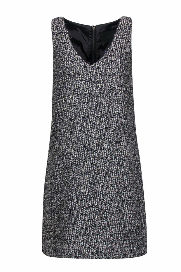 Current Boutique-J.Crew Collection - Black & White Tweed Sleeveless V-Neck Dress Sz 6