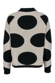 Current Boutique-J.Crew Collection - Ivory & Black Sparkly Dot Print Merino Wool Blend Sweater Sz S