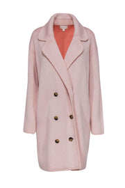 Current Boutique-J.Crew Collection - Light Pink Double Breasted Longline Knit Coat Sz S
