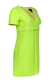 Current Boutique-J.Crew Collection - Neon Yellow Short Sleeve V-Neck Dress Sz 2