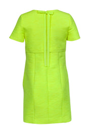 Current Boutique-J.Crew Collection - Neon Yellow Short Sleeve V-Neck Dress Sz 2