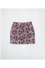 Current Boutique-J.Crew Collection - Pink Metallic Floral Miniskirt Sz 0